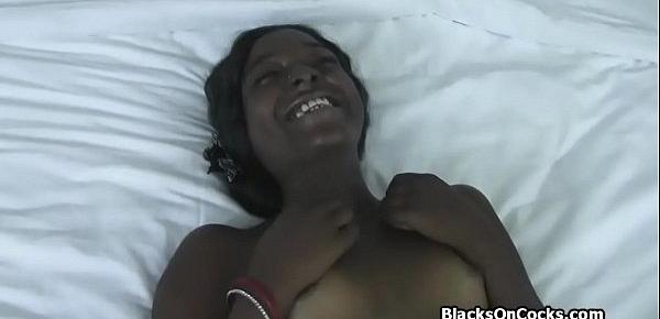  Black teen from the hood on porn casting
